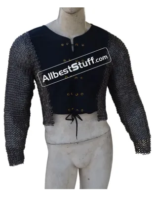 6 mm Flat Riveted chainmail voider stitched fabric